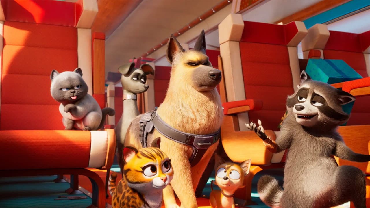 Pets on a Train still 8